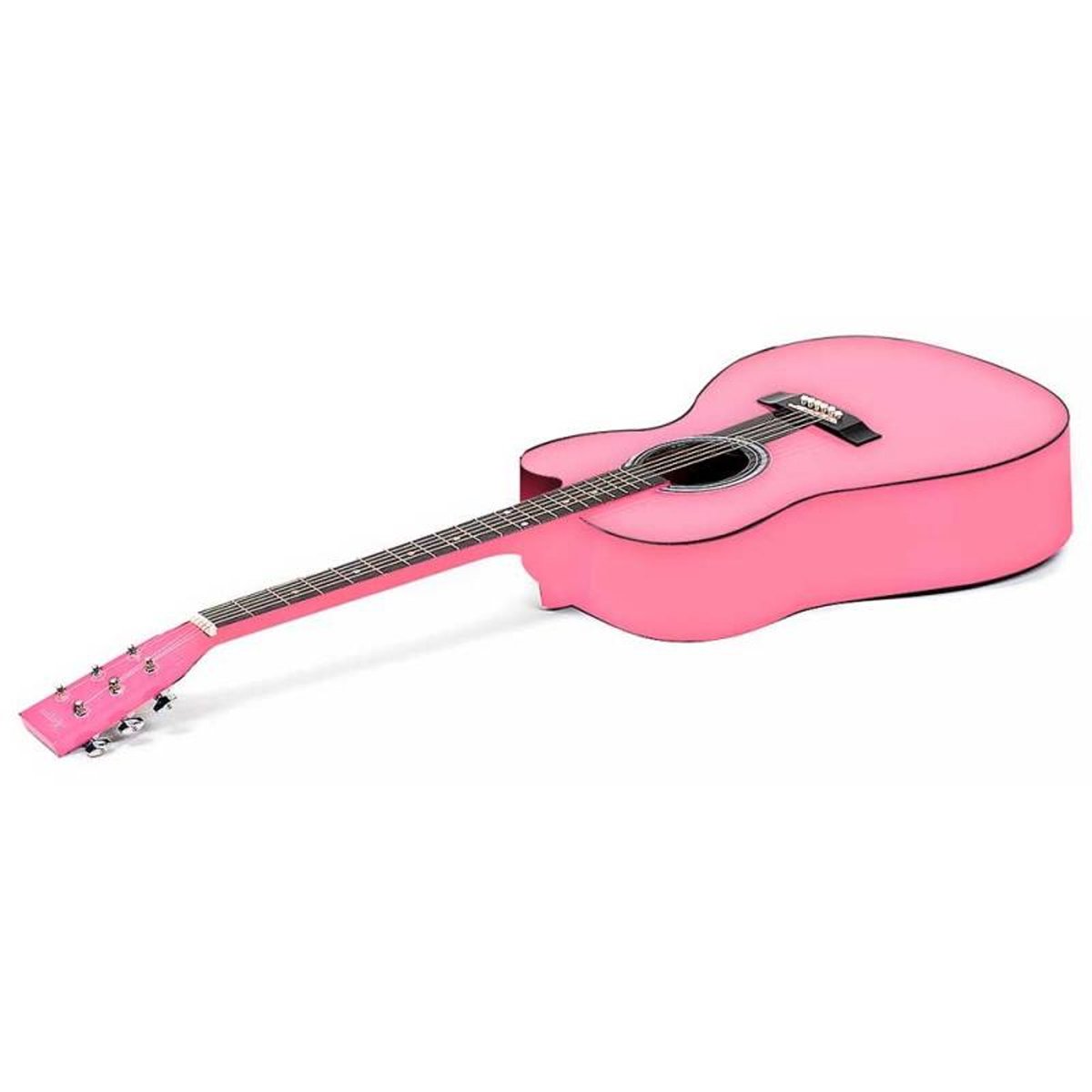 Karrera 38In Cutaway Acoustic Guitar With Bag - Pink