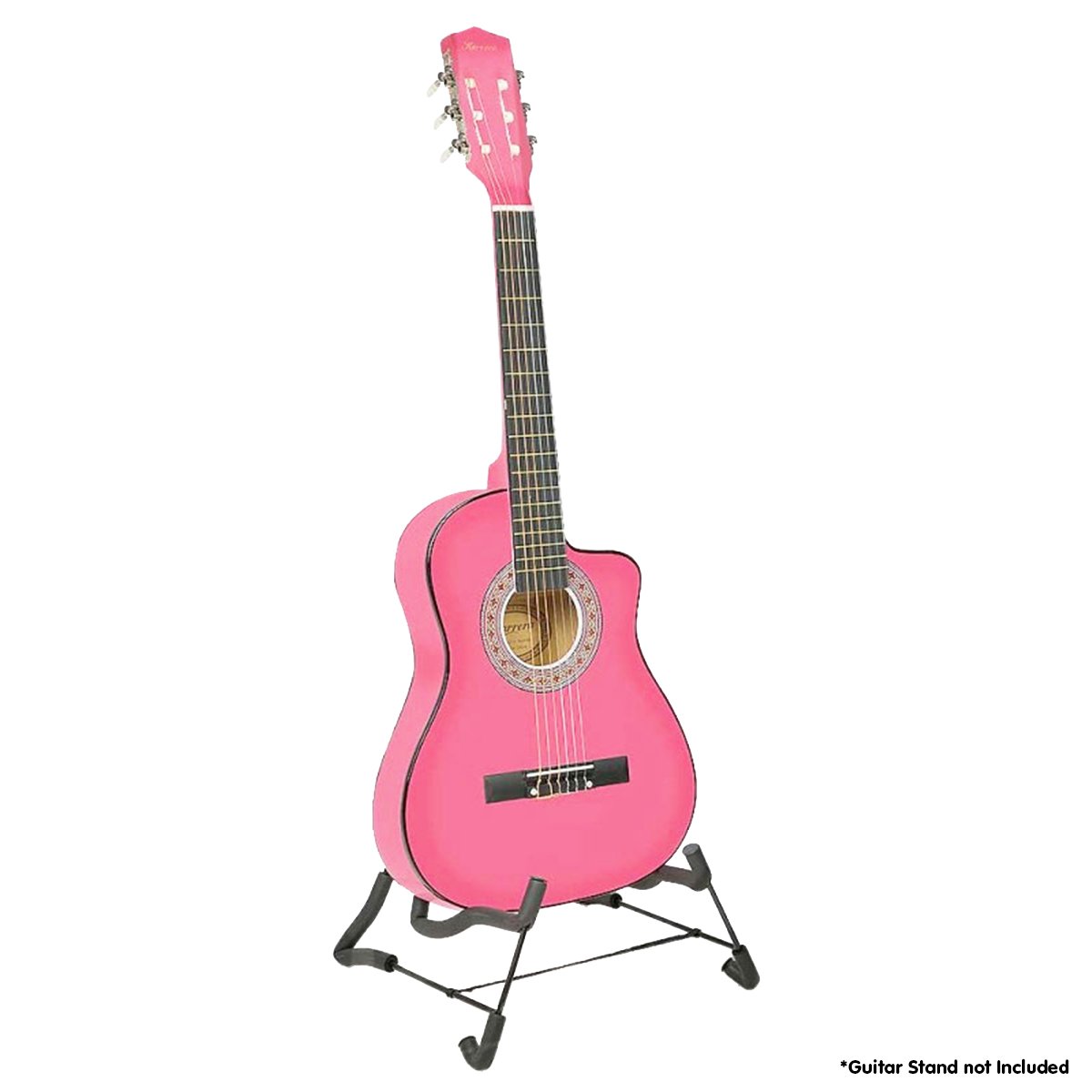 Karrera 38In Cutaway Acoustic Guitar With Bag - Pink