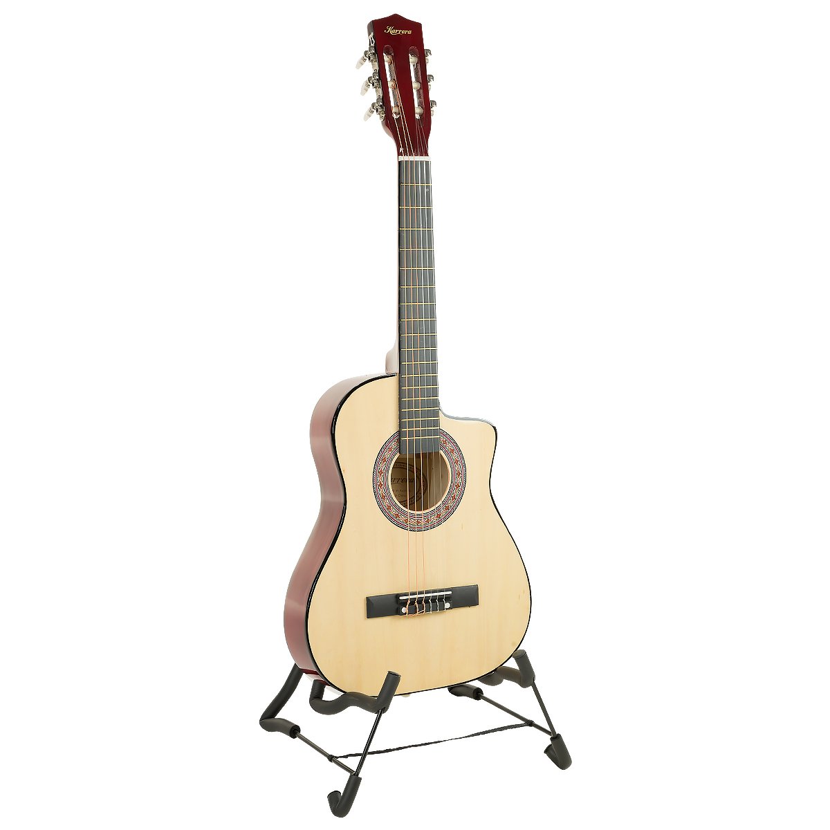 Karrera 38In Pro Cutaway Acoustic Guitar With Bag - Natural