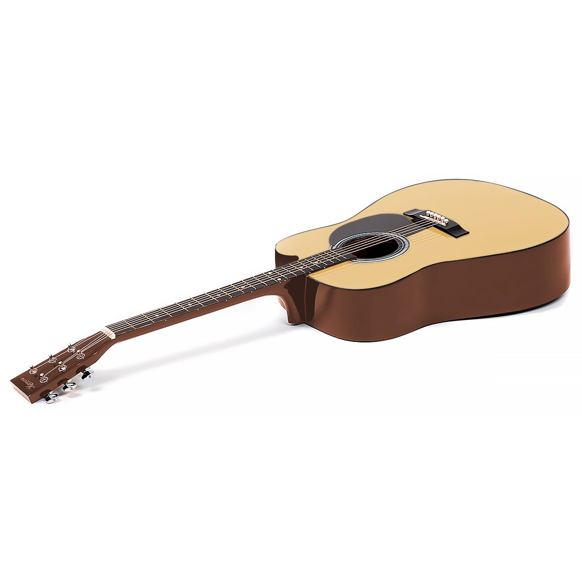 Karrera 38In Pro Cutaway Acoustic Guitar With Bag - Natural