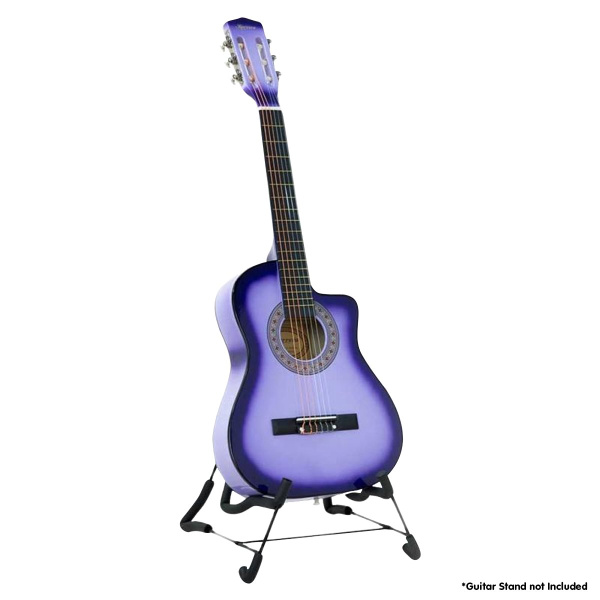 Karrera 38In Cutaway Acoustic Guitar With Bag - Purple Burst