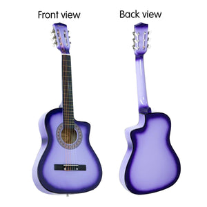 Karrera 38In Cutaway Acoustic Guitar With Bag - Purple Burst