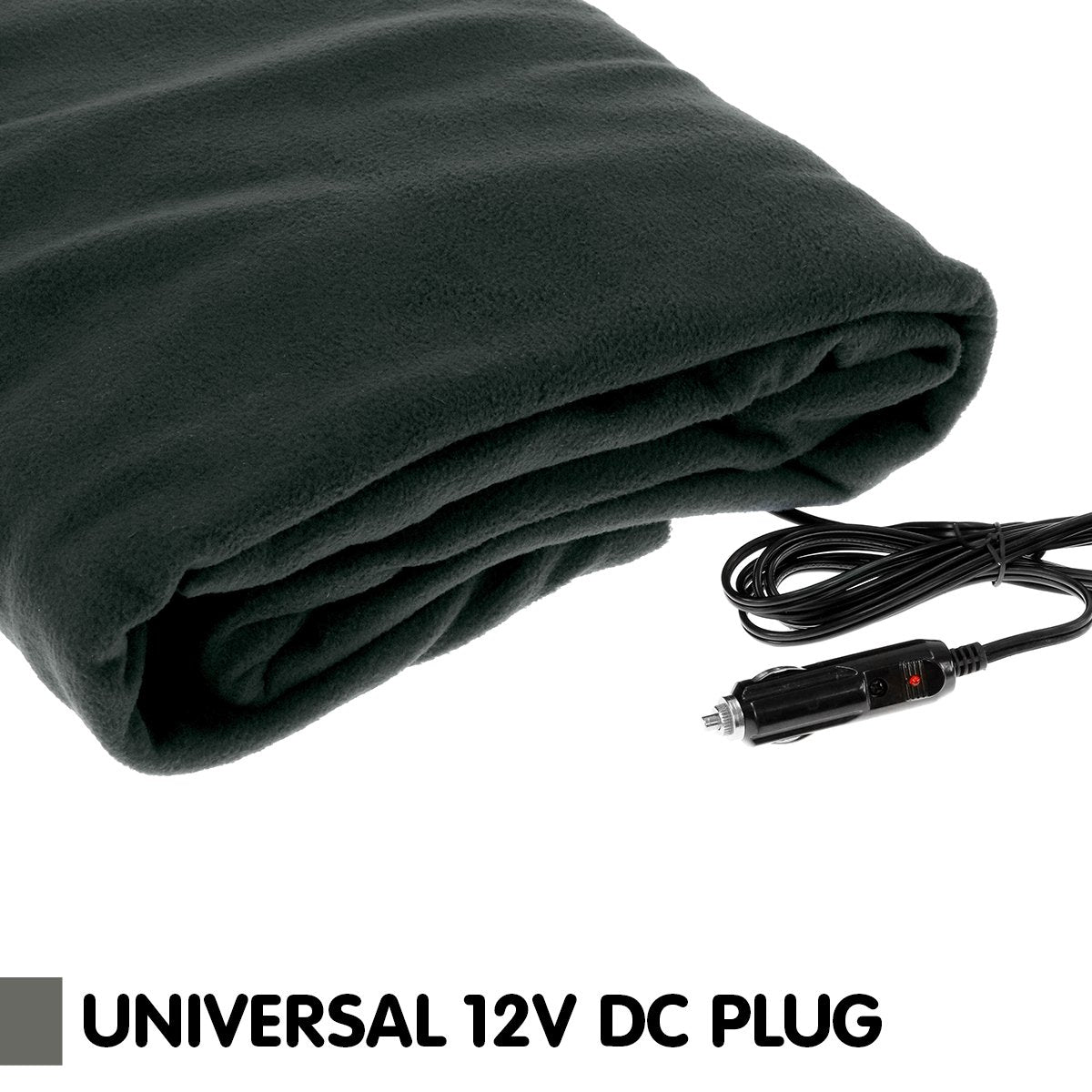 Laura Hill Heated Electric Car Blanket 150X110cm 12V - Black