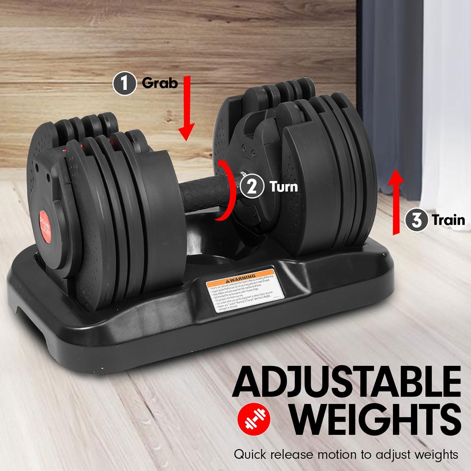 Powertrain 2X 20Kg Gen2 Home Gym Adjustable Dumbbell