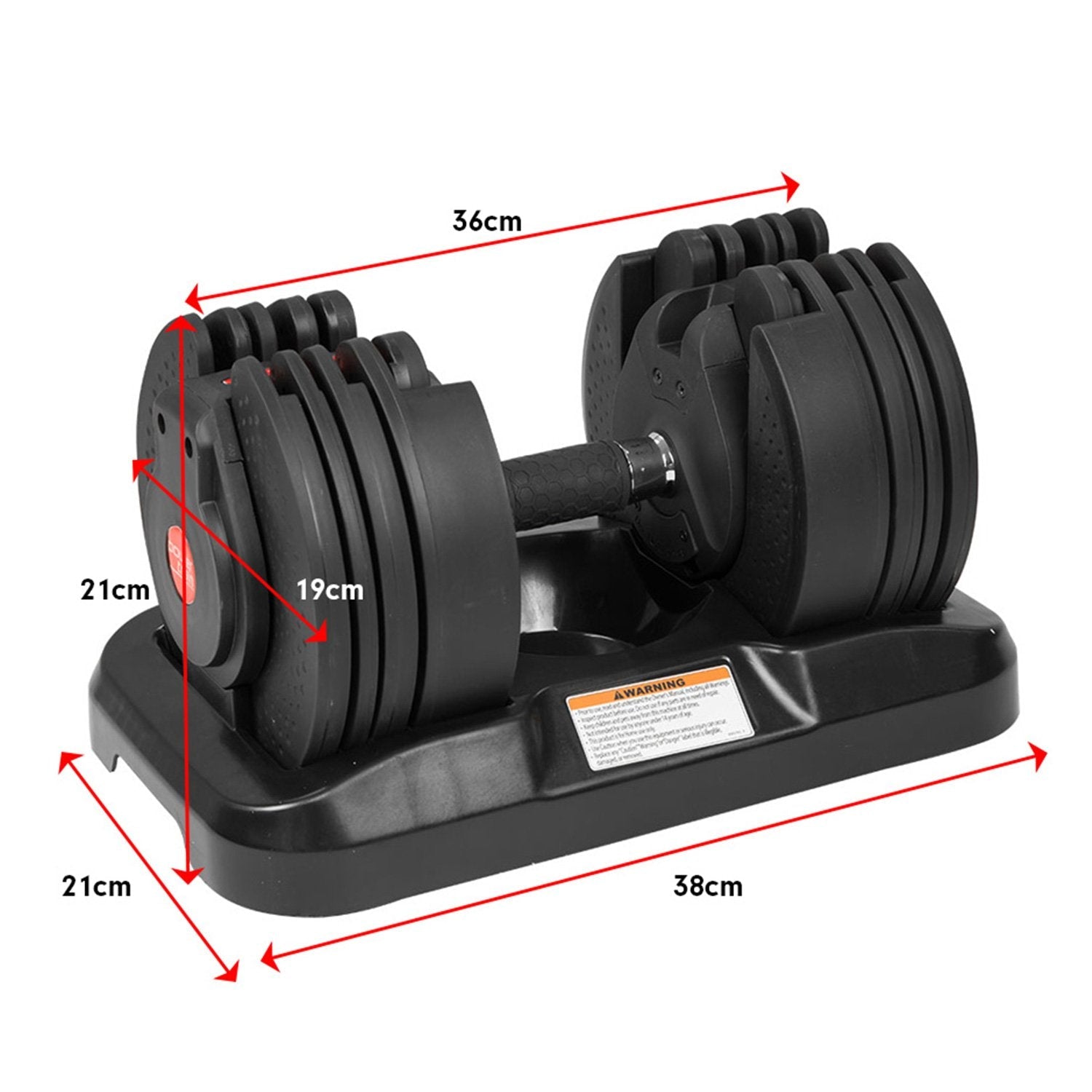 Powertrain 2X 20Kg Gen2 Home Gym Adjustable Dumbbell