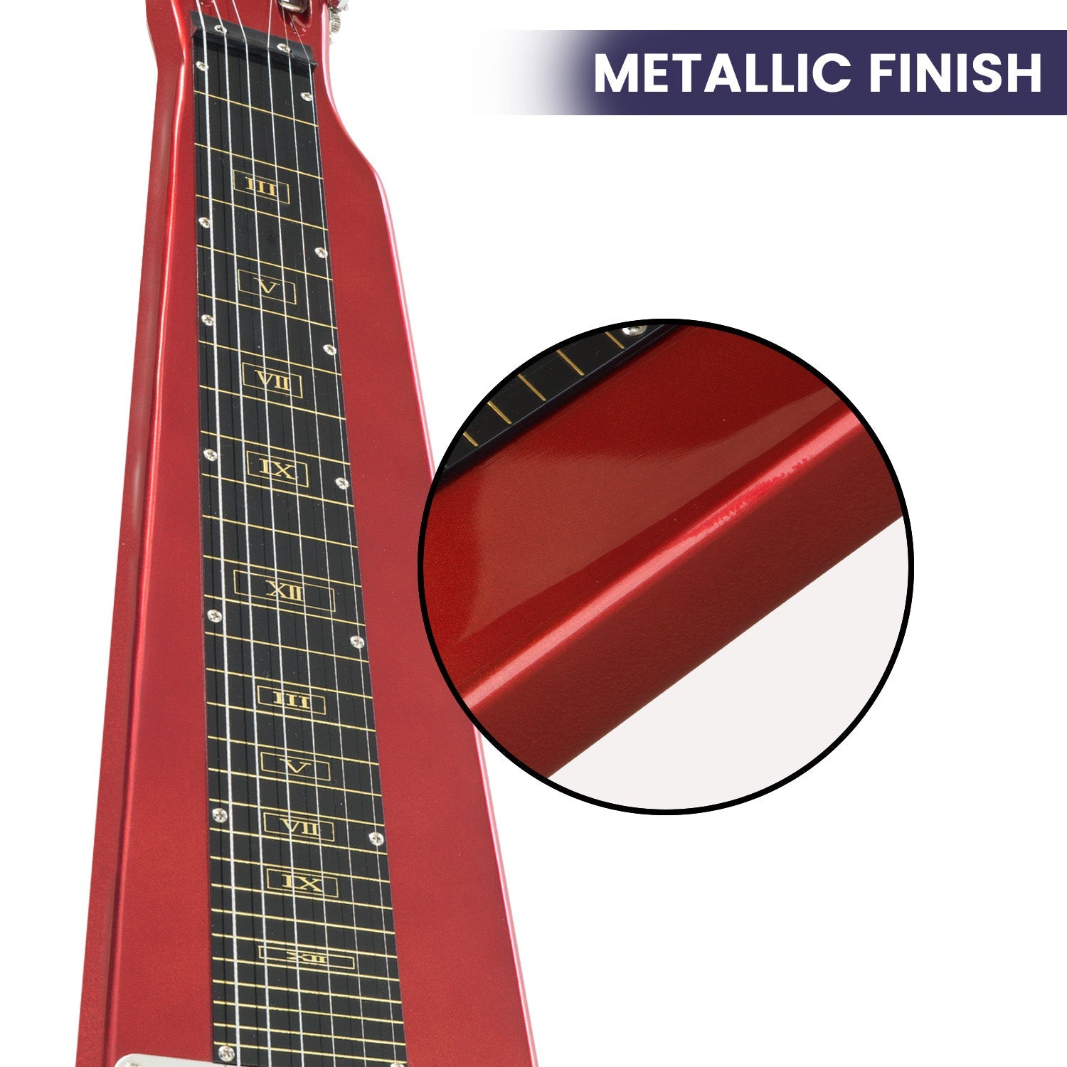 Karrera 6-String Steel Lap Guitar Metallic Red