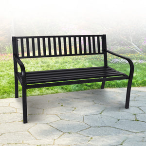 Wallaroo Steel Outdoor Garden Bench - Modern