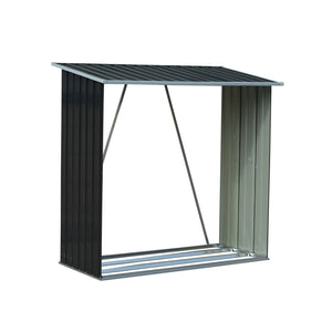 Wallaroo Wood Storage Shed Galvanized Steel - Black