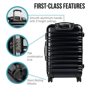 Olympus Noctis Suitcase 20In Hard Shell Abs+Pc - Stygian Black