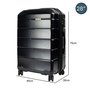 Olympus Artemis 28In Hard Shell Suitcase Abs+Pc Jet Black