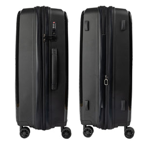 Olympus 3Pc Astra Luggage Set Hard Shell Suitcase - Obsidian Black