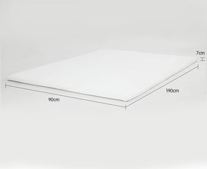 Laura Hill High Density Mattress Foam Topper 7Cm- Single Size Bed