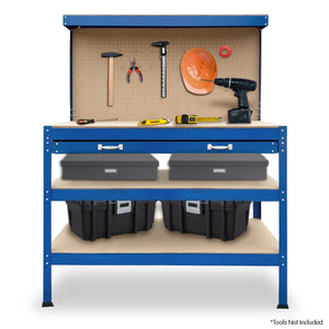 Kartrite 3-Layered Work Bench Garage Storage Table Tool Shop Shelf