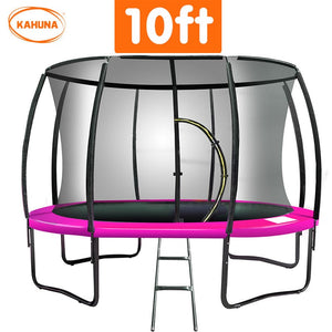 Kahuna 10Ft Trampoline Free Ladder Spring Mat Net Safety Pad Cover Round Enclosure Pink