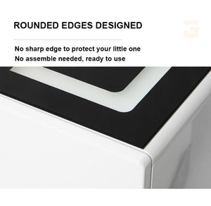 Smart Bedside Tables Side 3 Drawers Wireless Charging Usb Left Hand Nightstand Led Light Au Black