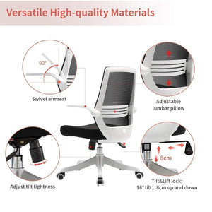 Sihoo M76 Ergonomic Office Chair Swivel Desk Height Adjustable Mesh Back Computer With Lumbar Support 90 Flip-Up Armrest