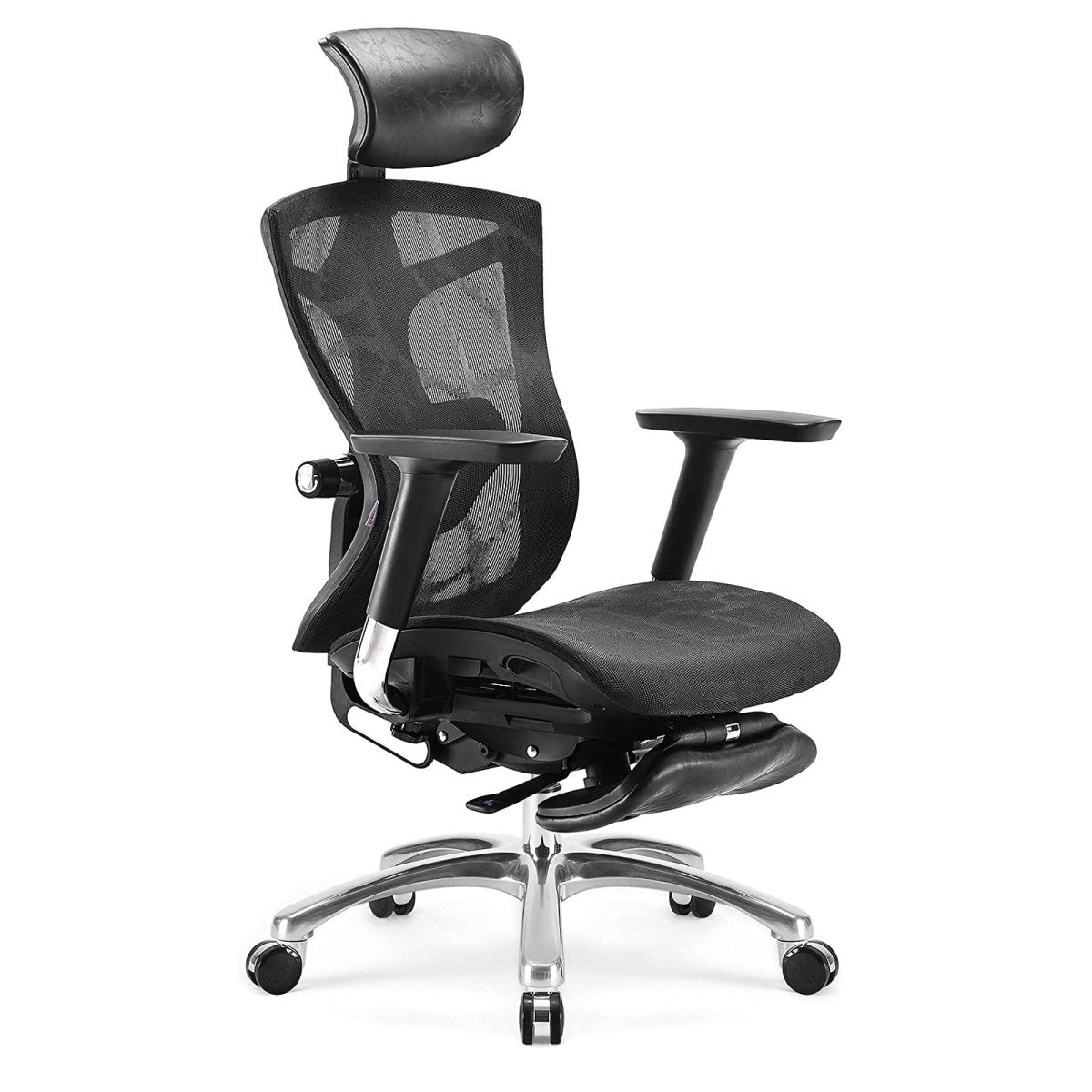 Amazingooh Sihoo Ergonomic Office Chair V1 4D Adjustable High-Back Breathable With Footrest And Lumbar Support Black