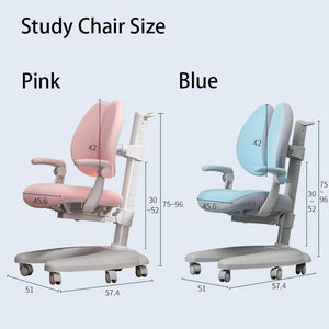 Solid Rubber Wood Height Adjustable Children Kids Ergonomic Pink Study Desk Chair 120Cm Au