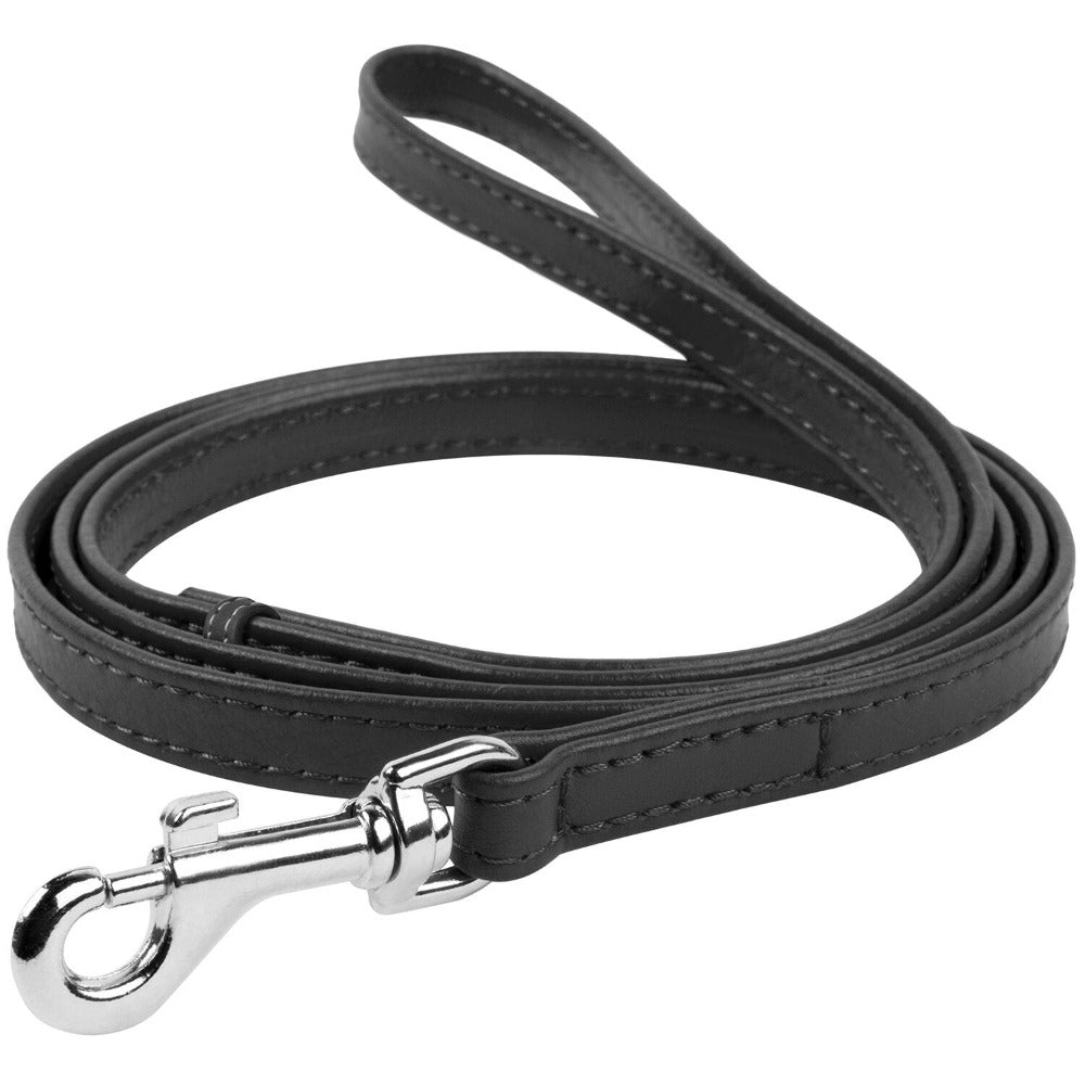 Waudog Leather Flat Clip Leash W9mm - L122cm