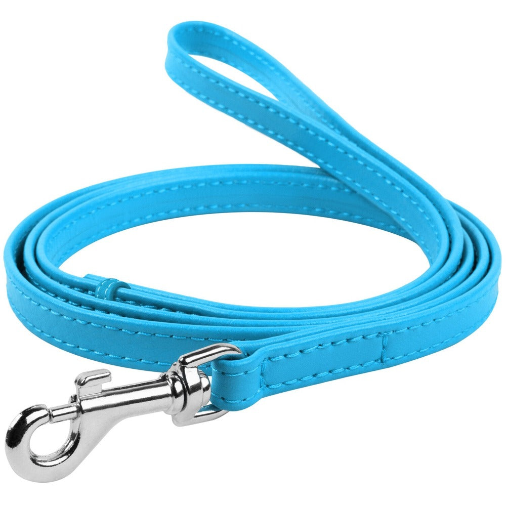 Waudog Leather Flat Clip Leash W9mm - L122cm