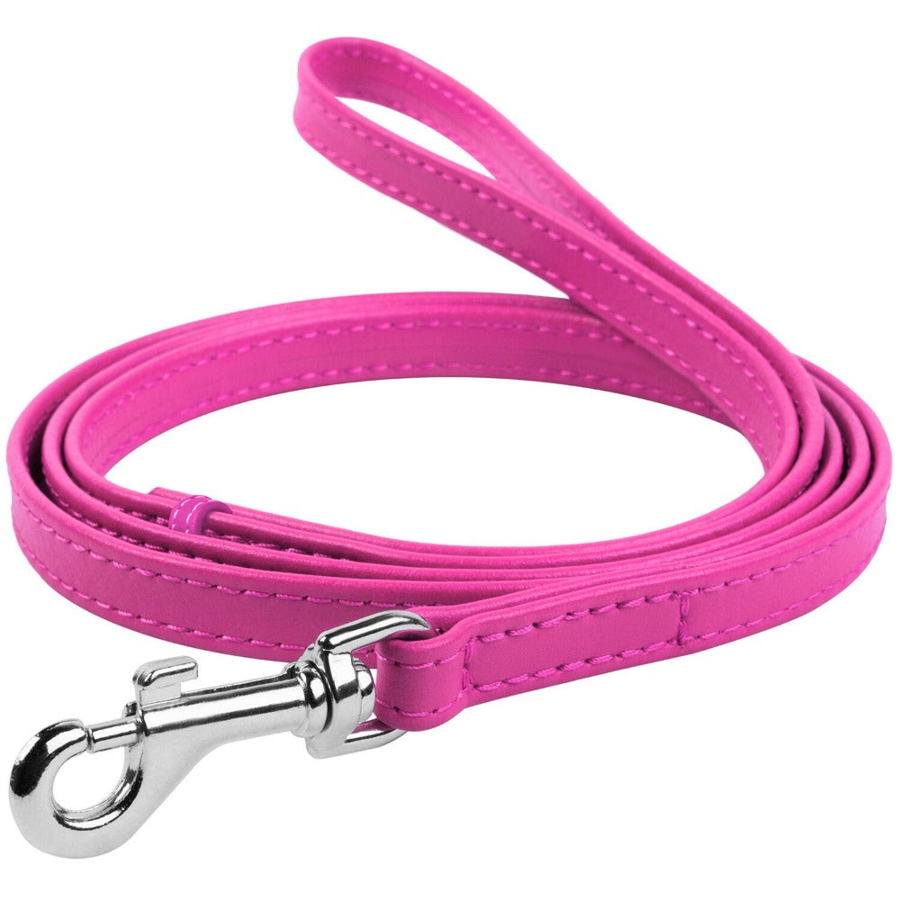 Waudog Leather Flat Clip Leash W9mm - L122cm