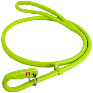 Waudog Leather Round Slip Leash W6mm-L183cm Green