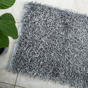 Luxury High Pile Soft Non Slip Bathmat 50 X 80Cm (Silver)