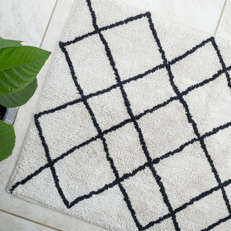 La'grace Home Soft Cotton Bath Rug Tufted Jacquard Design