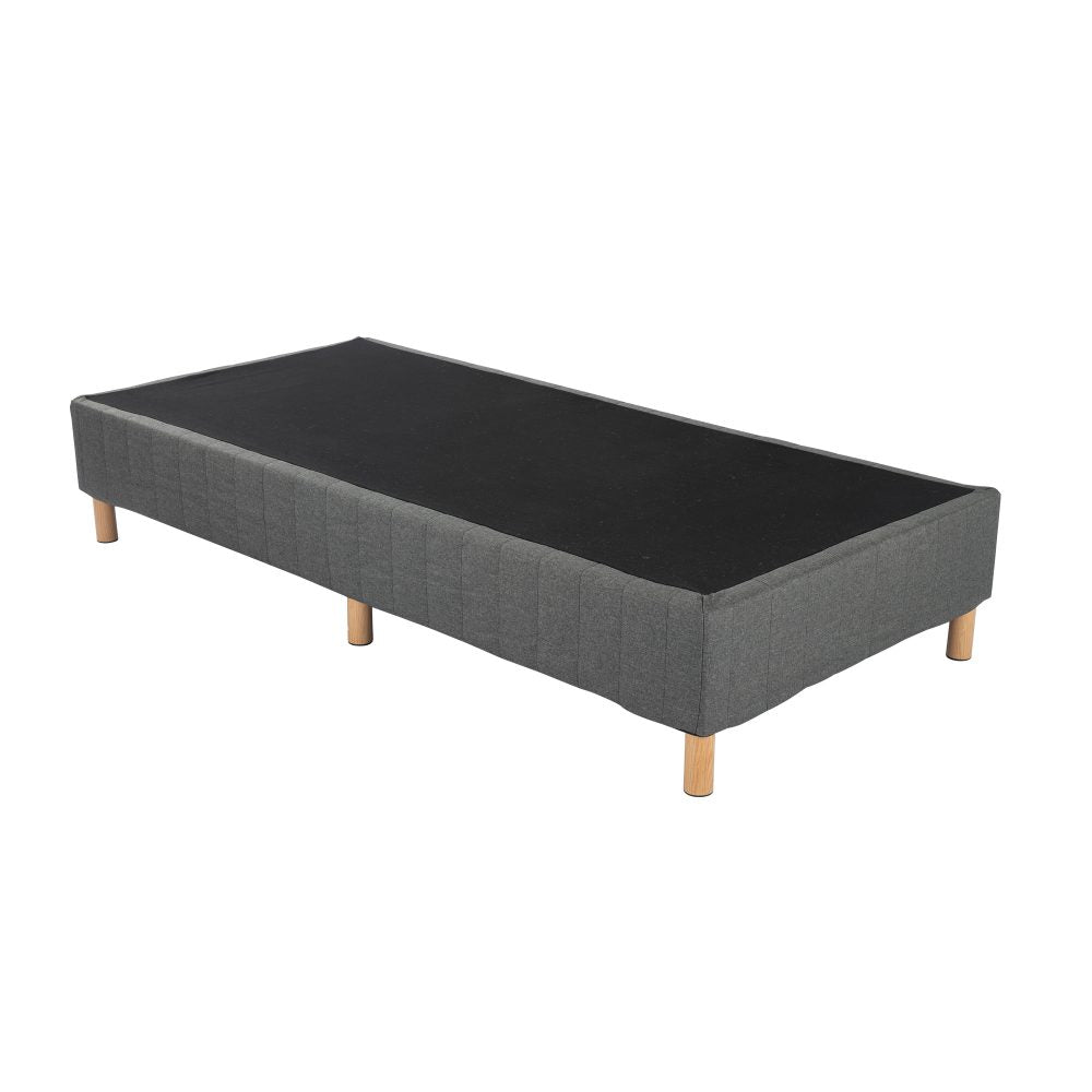 Metal Bedframe Mattress Foundation (Dark Grey) Queen