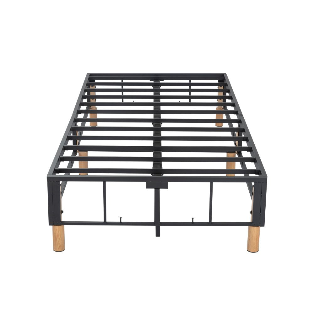 Metal Bedframe Mattress Foundation (Dark Grey) Queen