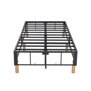 Metal Bedframe Mattress Foundation (Dark Grey) Queen