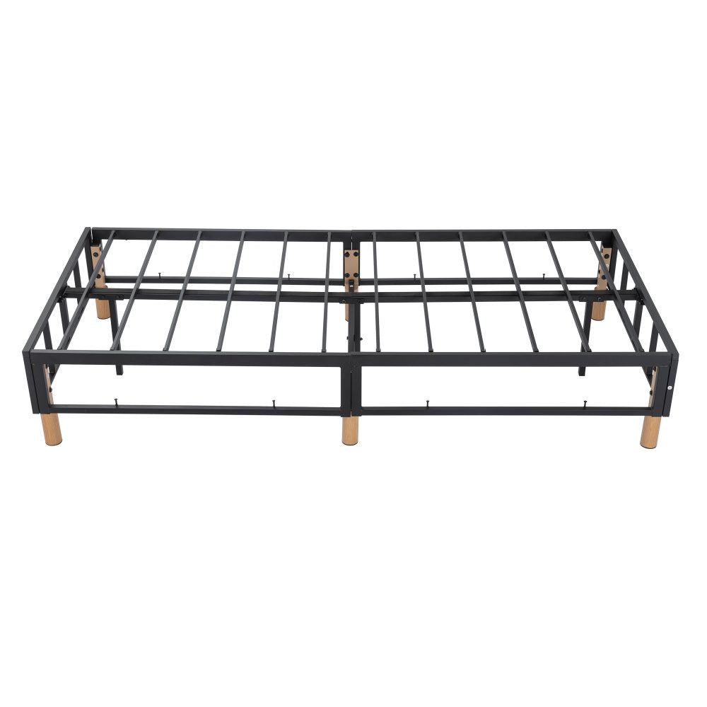 Metal Bedframe Mattress Foundation (Dark Grey) Queen