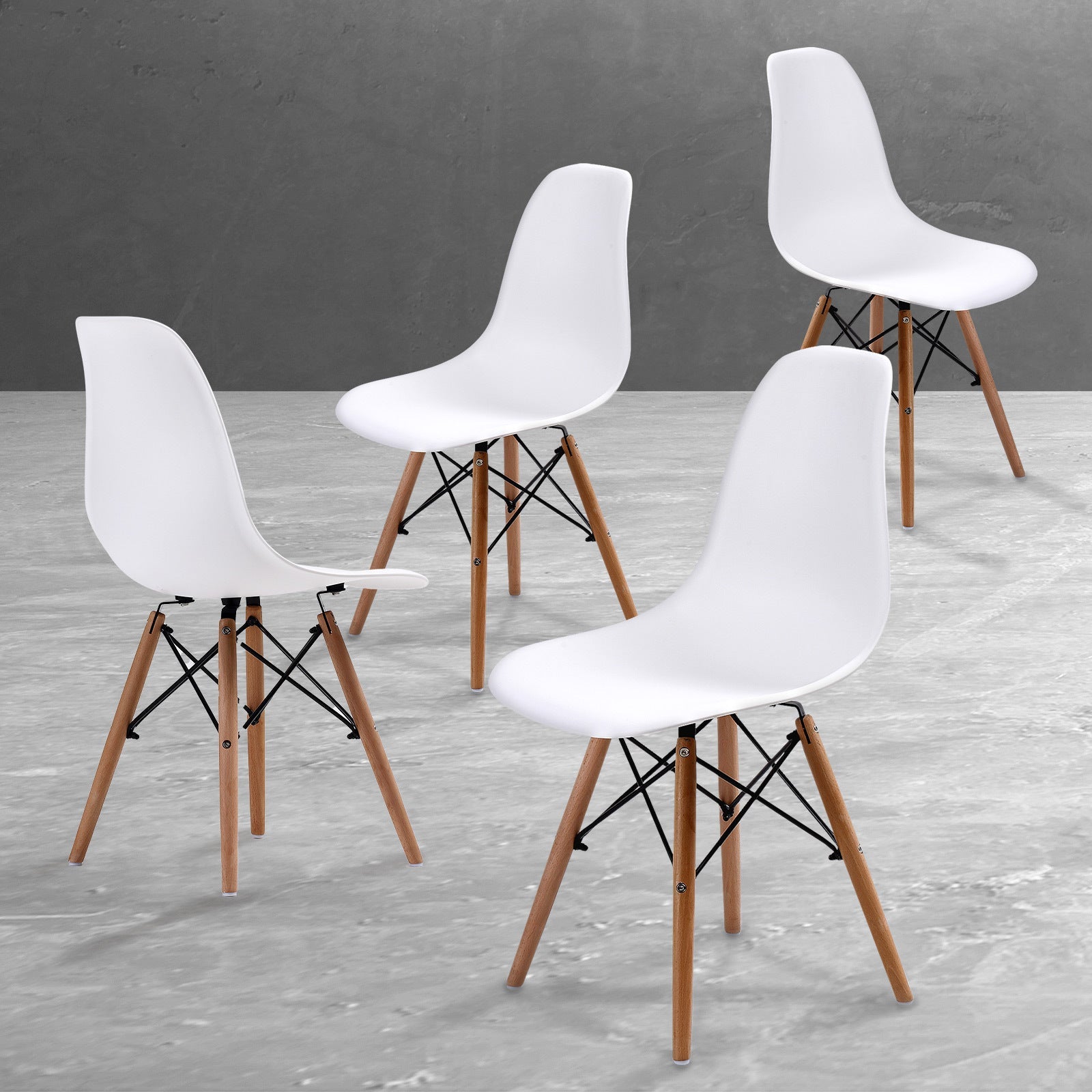 La Bella 4 Set White Retro Dining Cafe Chair Dsw Pp