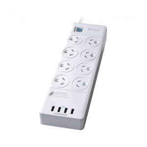 Sansai 2X 8 Ways Surge Protected Usb Power Board