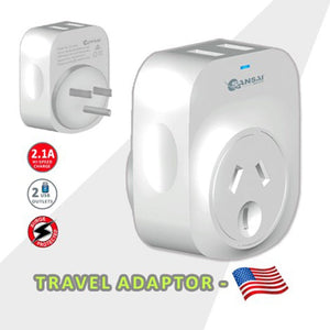 Sansai 2X Travel Adaptor Usb - Usa