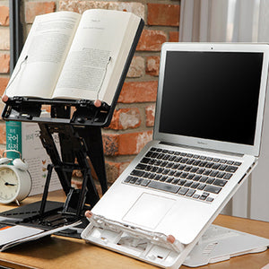 Pelican Stand White Adjustable Laptop Holder Foldable Tablet Book Pc Desk