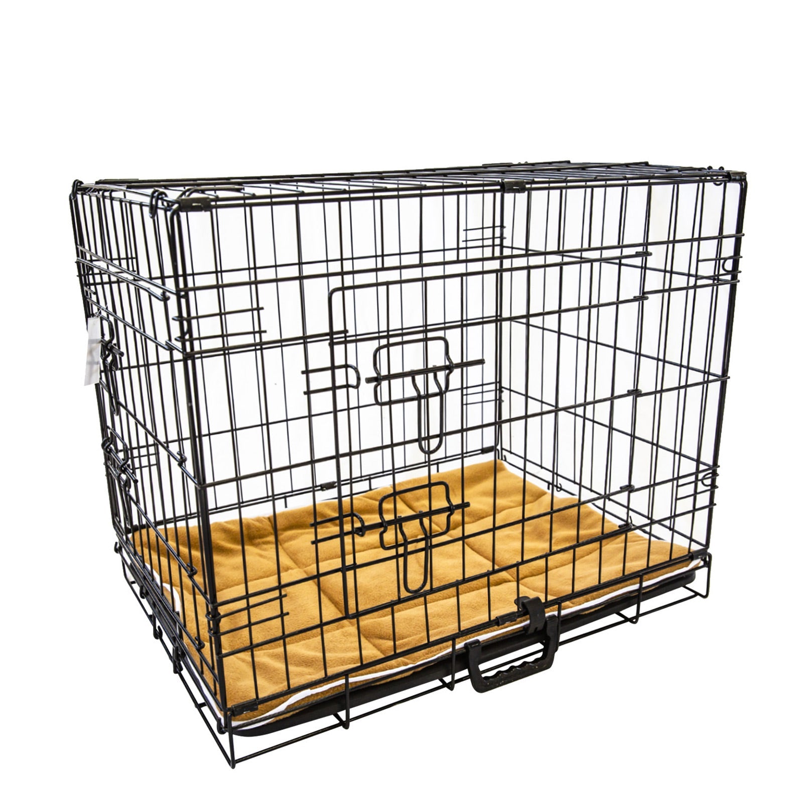 Paw Mate Wire Dog Cage Foldable Crate Kennel 48In With Tray + Cushion Combo