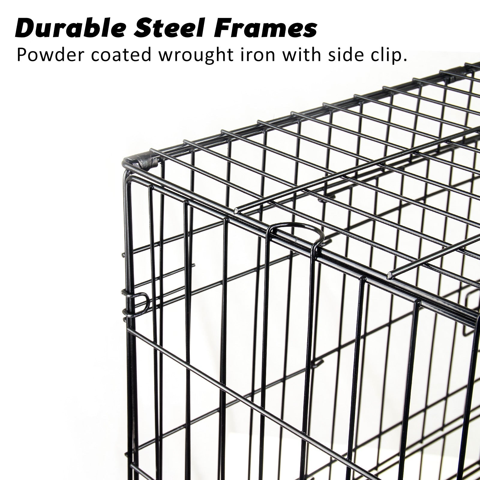 Paw Mate Wire Dog Cage Foldable Crate Kennel 48In With Tray + Cushion Combo