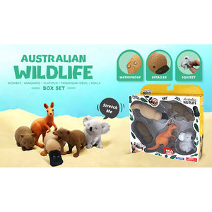 Stretchy Squishy Australian Wildlife Gift Set Sensory Stimulation Animal Toys