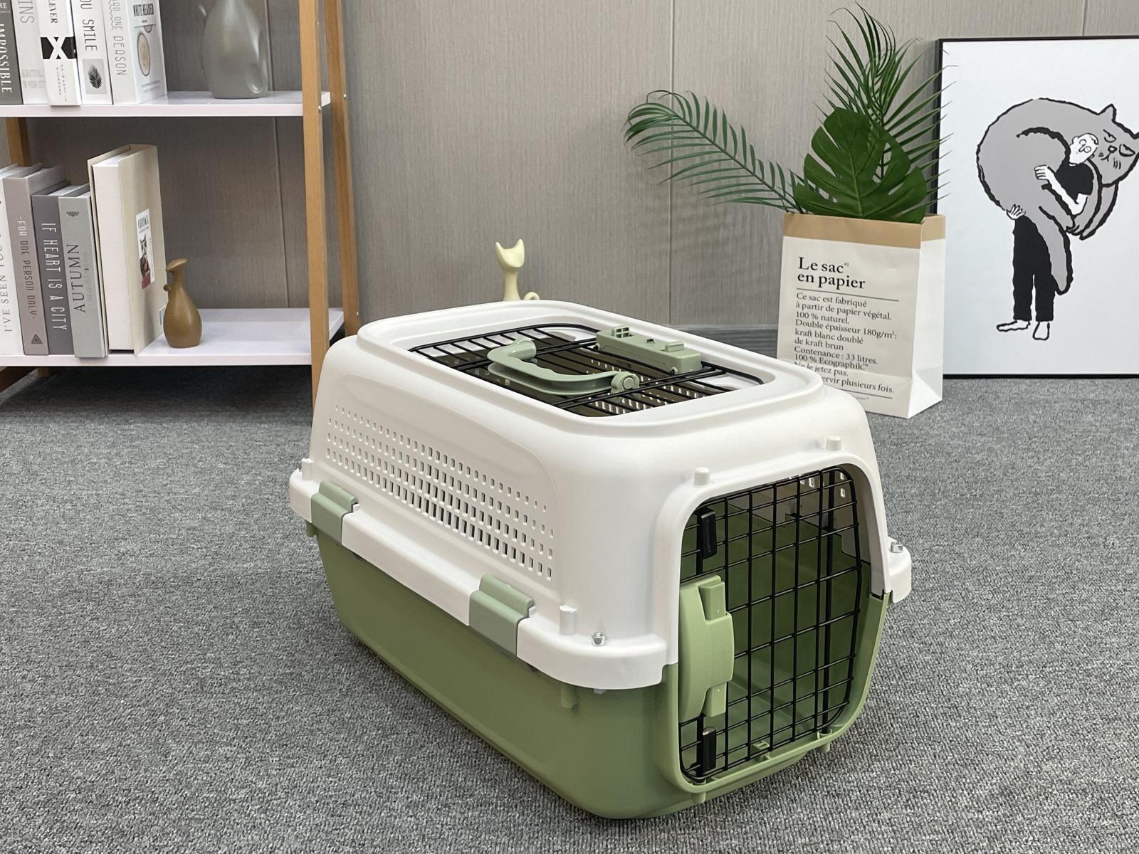 Yes4pets Small Dog Cat Rabbit Crate Pet Kitten Carrier Parrot Cage Green