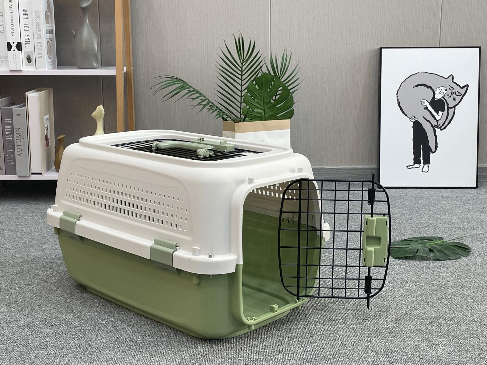 Yes4pets Small Dog Cat Rabbit Crate Pet Kitten Carrier Parrot Cage Green