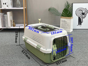 Yes4pets Small Dog Cat Rabbit Crate Pet Kitten Carrier Parrot Cage Green