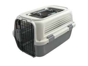 Yes4pets Small Dog Cat Rabbit Crate Pet Kitten Carrier Parrot Cage Grey