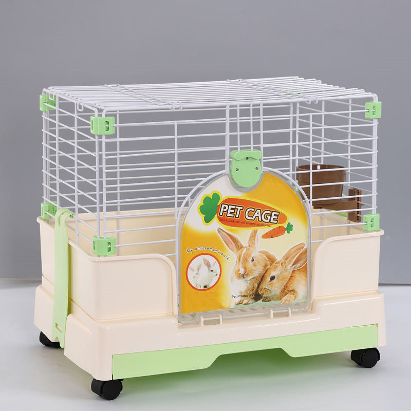 Yes4pets Small Green Pet Rabbit Cage Guinea Pig Crate Kennel With Potty Tray And Wheel