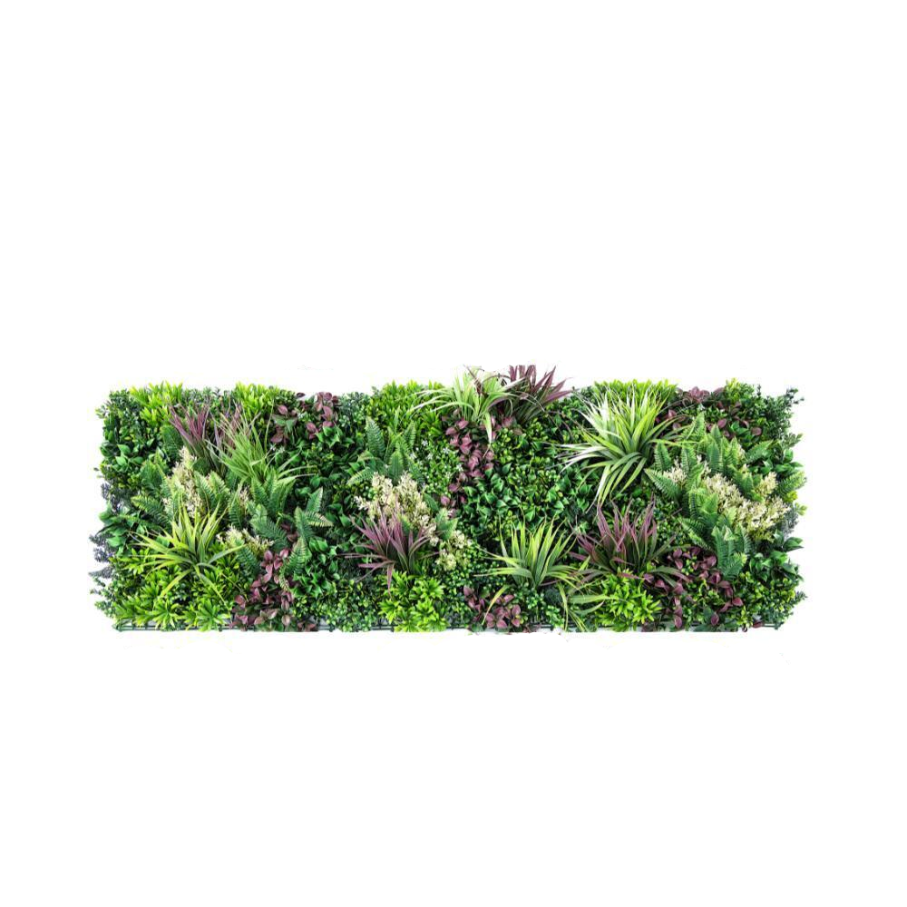 Yes4homes 3 Artificial Plant Wall Grass Panels Vertical Garden Foliage Tile Fence 50X50 Cm