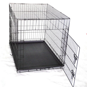 Yes4pets 48' Collapsible Metal Dog Cat Crate Rabbit Puppy Cage With Tray