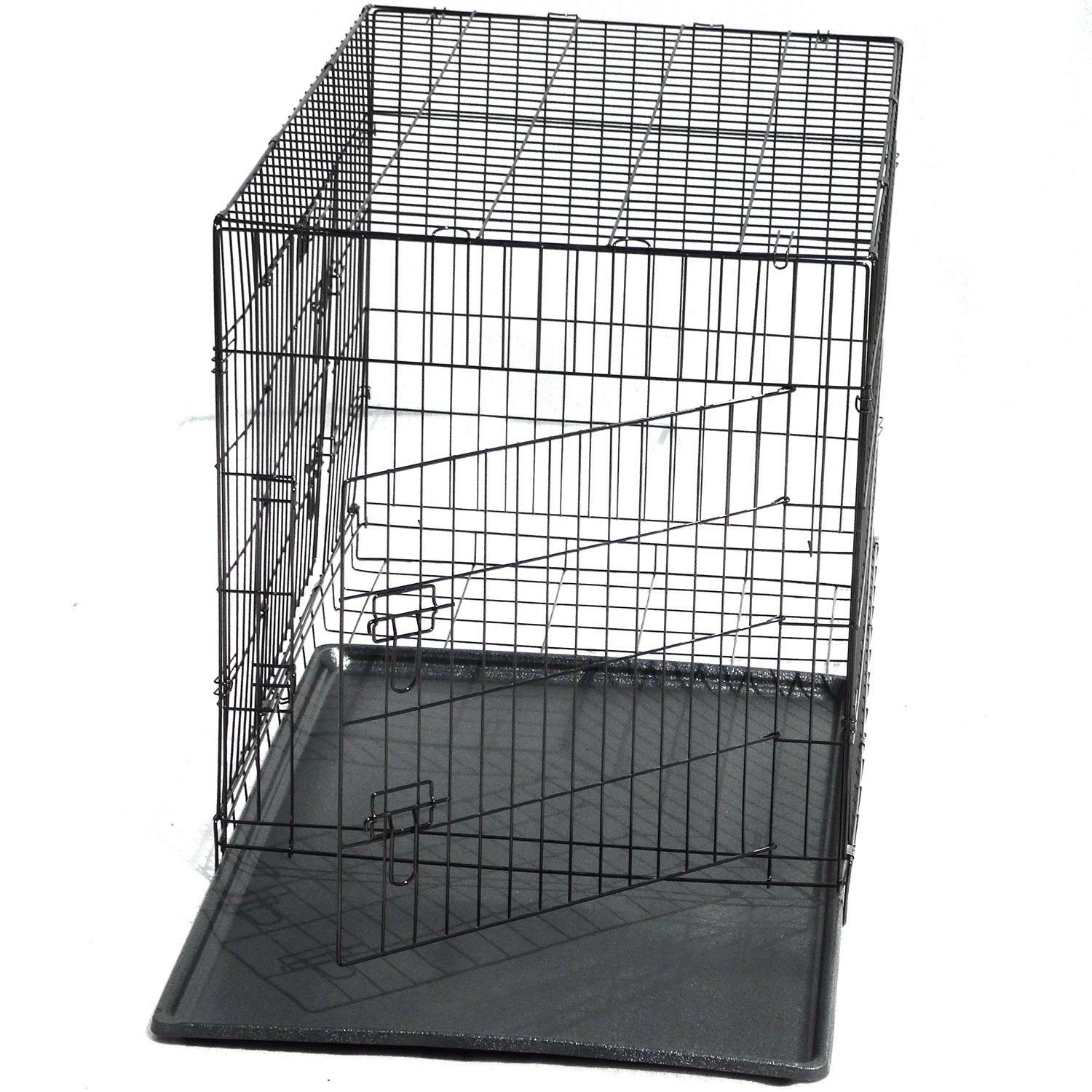 Yes4pets 48' Collapsible Metal Dog Cat Crate Rabbit Puppy Cage With Tray