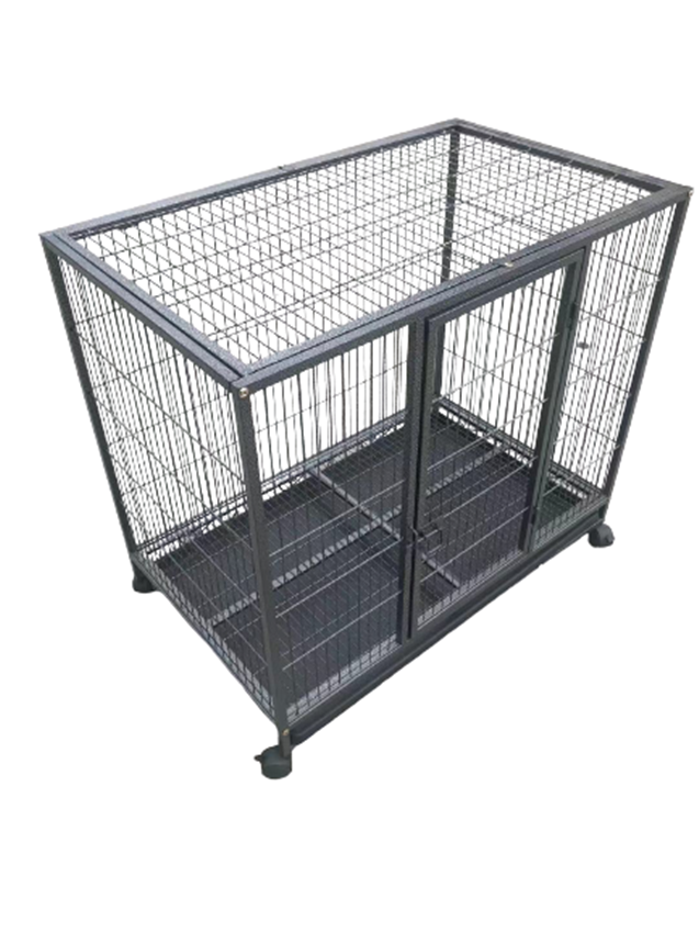 Yes4pets Medium Pet Dog Cat Cage Metal Rabbit Crate Carrier Kennel Wheel & Tray