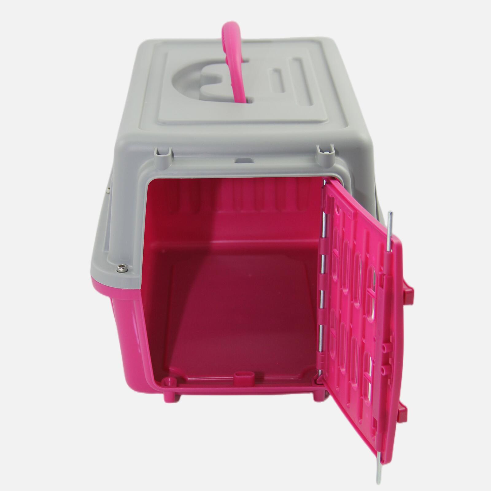 Yes4pets Small Dog Cat Rabbit Crate Pet Guinea Pig Carrier Kitten Cage Pink