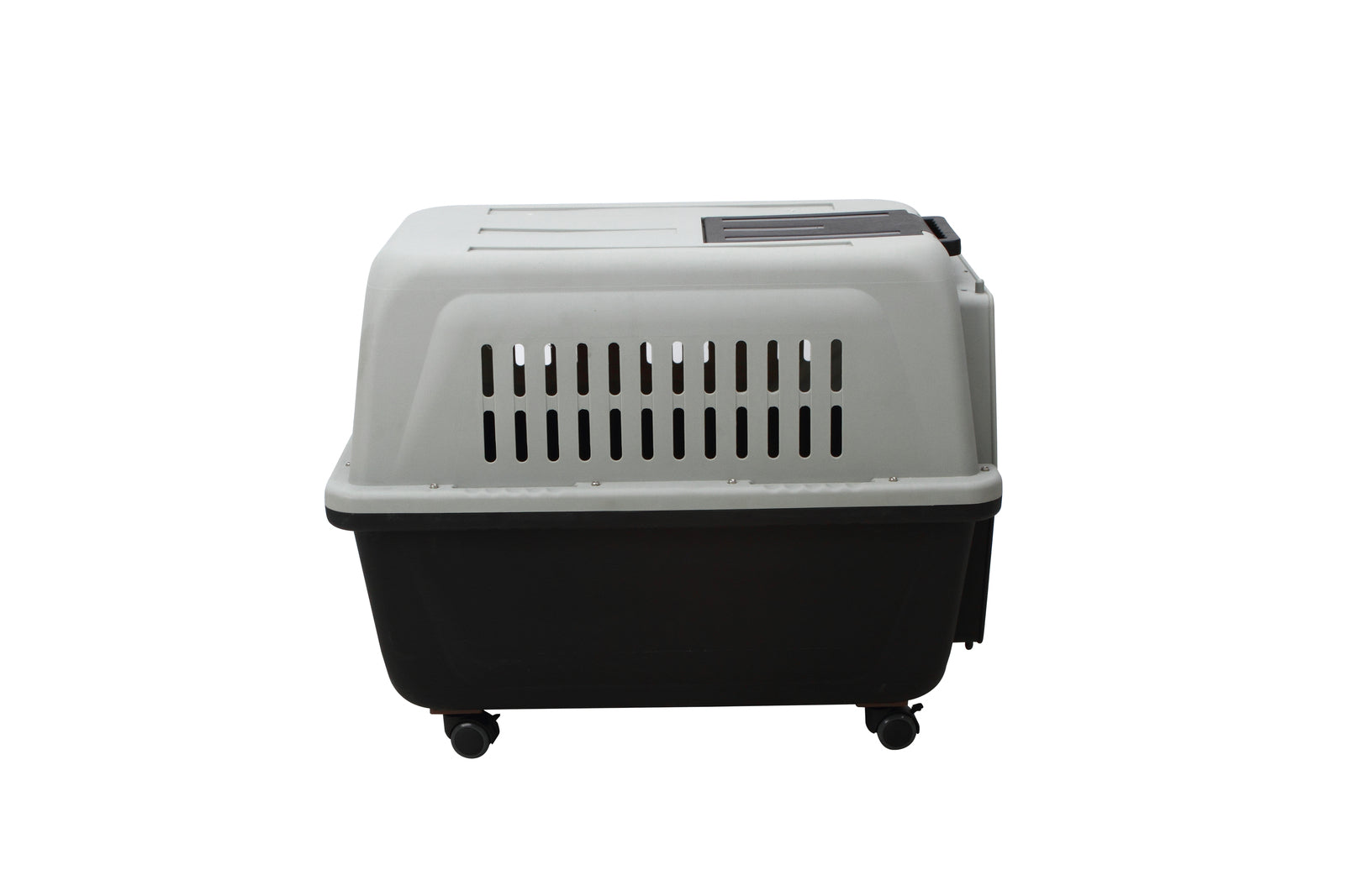 Yes4pets Large Plastic Kennels Pet Carrier Dog Cat Cage Crate With Handle And Wheel Black